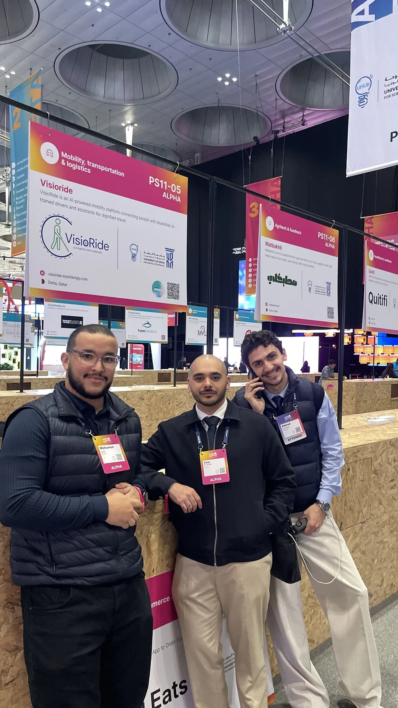 VisioRide team at their booth